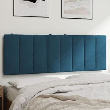 Vidaxl vidaXL Blazina za vzglavje, modra, 120 cm, žamet