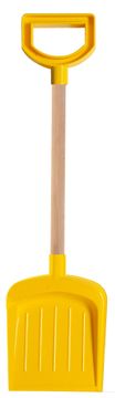 Androni Lopata z lesenim ročajem in držalom - dolžina 53 cm, rumena