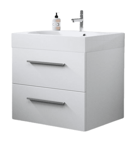TBoss Kopalniška omarica z umivalnikom Mira 60 cm bela visoki sijaj