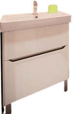 TBoss Kopalniška omarica z umivalnikom Pixi 60 cm bela visoki sijaj