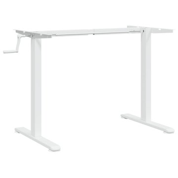 Vidaxl Okvir za stoječo mizo bel (94-135)x60x(70-114) cm jeklo