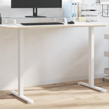 Vidaxl vidaXL Okvir za stoječo mizo bel (94-135) x 60 x (70-114) cm