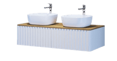 Armal AMARILIS omarica brez umivalnika, 2 enojna predala valovi, 125 cm - bela