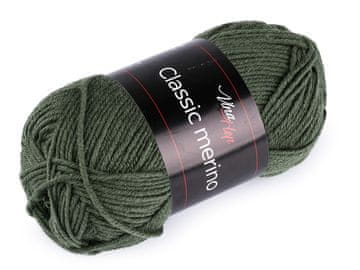 Pletena preja Classic Merino 50 g - (61213) zelena