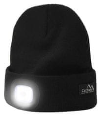 Cattara LED čelna svetilka cap BLACK z LED svetilko USB polnjenje