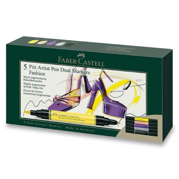 Faber-Castell Pitt Artist Pen Dual Marker Fashion - komplet 5 kosov