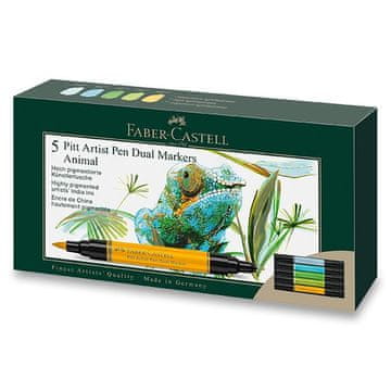 Faber-Castell Pitt Artist Pen Dual Marker Animal - komplet 5 kosov