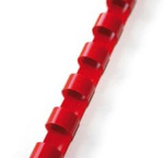 GBC plastični grebeni 6 mm, rdeči, 100 kosov