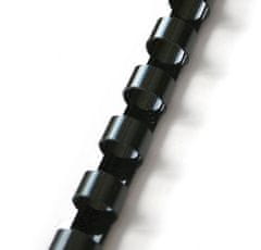 Q-Connect plastične hrbtne strani, 10 mm, črne, 100 kosov