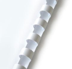 Q-Connect plastične hrbtne strani, 8 mm, bele barve, 100 kosov