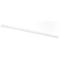 Q-Connect plastične hrbtne strani, 8 mm, bele barve, 100 kosov