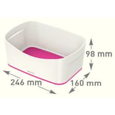 Leitz Namizna škatla MyBox, bela/rožnata