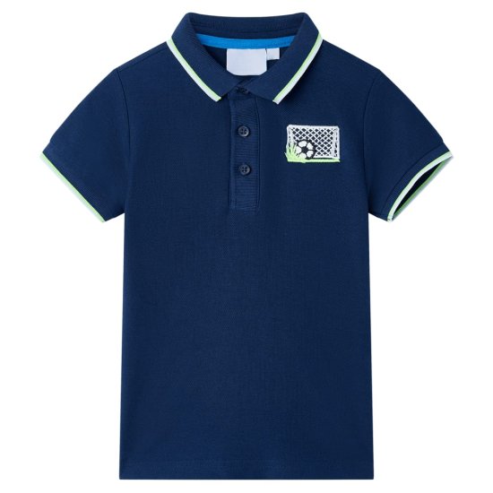 Vidaxl Otroška polo majica mornarsko modra 92