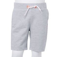 Vidaxl Otroške kratke hlače z vrvico siv 116