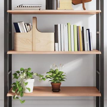 Vidaxl vidaXL Polica svetlo rjava 100x40x2 cm lakiran masiven hrastov les