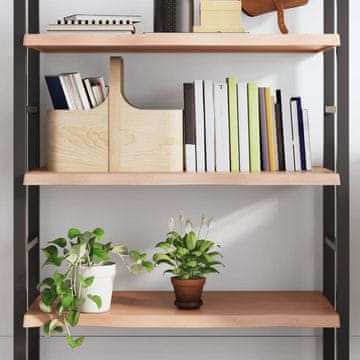 Vidaxl vidaXL Polica, rjava, 100x50x(2-4) cm, lakiran masiven hrastov les