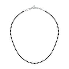 Morellato Elegantna moška ogrlica s črnimi perlami Pietre S1728