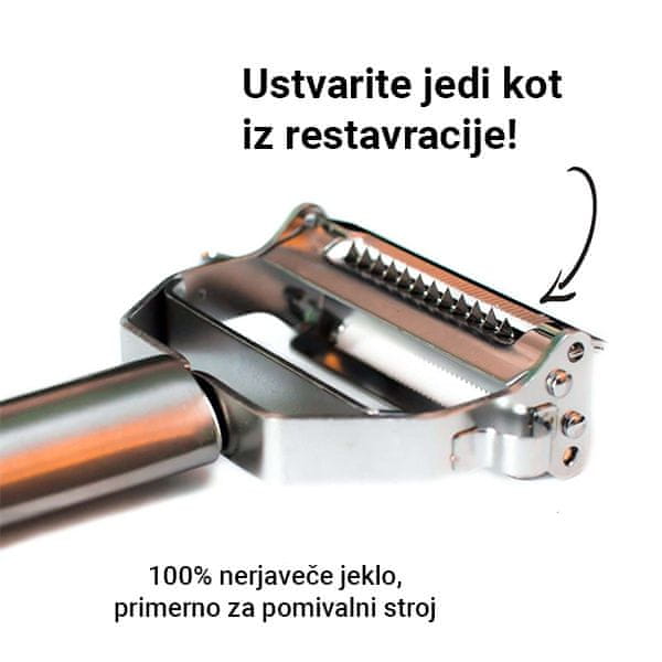 Netscroll Vrhunski lupilec in rezalnik zelenjave in sadja + GRATIS e-knjiga z recepti, odličen za izdelavo zdravih zelenjavnih rezancev ali špagetov, Vegistar