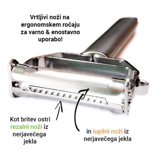 Netscroll Vrhunski lupilec in rezalnik zelenjave in sadja + GRATIS e-knjiga z recepti, odličen za izdelavo zdravih zelenjavnih rezancev ali špagetov, Vegistar