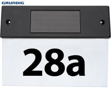 Grundig LED solarna hišna številka, 22 x 17 x 5 cm