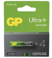 GP Ultra Plus alkalne baterije, LR03 AAA, 4 kosi