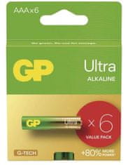 GP Ultra alkalne baterije, LR03 AAA, 6 kosov (B0211V)