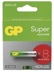 GP Super alkalne baterije, LR03 AAA, 8 kosov (B01118)