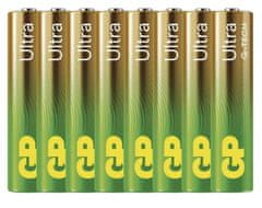GP Ultra alkalne baterije, LR03 AAA, 6+2 kosov (B02118)