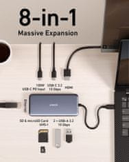 555 USB-C Hub, 8v1