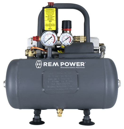 REM POWER EL 142/8/6 batni kompresor, tihi, brezoljni