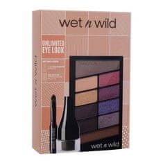 Wet n wild Unlimited Eye Look Set paleta senčil za oči 10 g + puder za obrvi Medium Brown 2,5 g