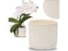 Ecru lonček za rože, keramični lonček 15x15x13 cm 