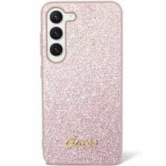 Guess Ovitek za Samsung Galaxy S24 - Pink Glitter Script