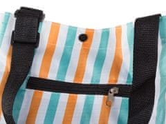Ljubki dom Torba na kolesih STRIPES 49,5x27 cm, bela s črtami