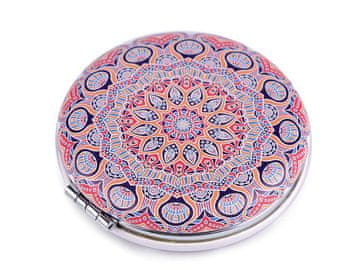 Kozmetično ogledalo mandala - lososova svetloba