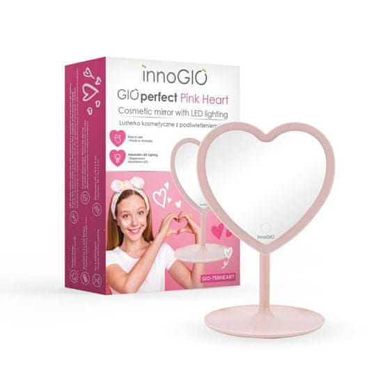 InnoGIO Kozmetično ogledalo GIOperfect Pink Heart