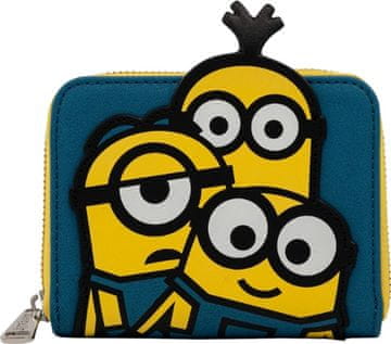 Loungefly Minions denarnica, zip around, motiv Triple Bello