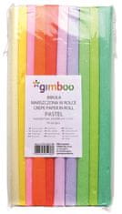 Gimboo krep papir - zvitek 25 x 200 cm, mešanica pastelnih barv, 10 kosov