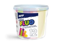 MFP Fluo krede za pločnik M okrogle 12 kosov mešane barve - vedro - mešane različice ali barve