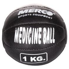 Črna usnjena medicinska žoga z maso 6 kg