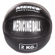 Črna usnjena medicinska žoga z maso 6 kg