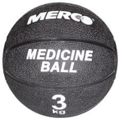 Črna gumijasta medicinska žoga z maso 5 kg