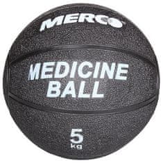 Merco Črna gumijasta medicinska žoga z maso 1 kg