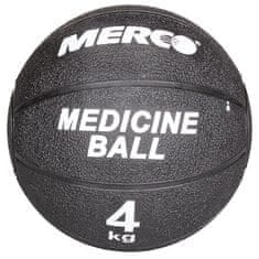 Črna gumijasta medicinska žoga z maso 5 kg