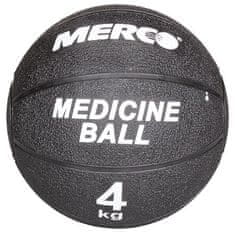 Merco Črna gumijasta medicinska žoga z maso 1 kg