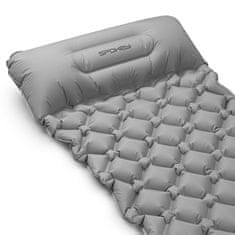 Spokey AIR BED PILLOW Napihljivo ležišče z blazino, 190 x 60 x 6 cm, R-vrednost 2,5, siva