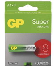 GP Super alkalne baterije, LR6 AA, 8 kosov (B01218)