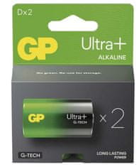 GP Ultra Plus alkalna baterija, LR20 D, 2 kosa (B03412)
