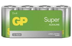 GP Super alkalna baterija, LR20 D, 4 kosi, folija (B01404)