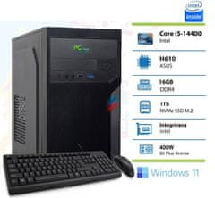 PCplus E-machine namizni računalnik, i5-14400, 16GB, SSD1TB, W11H + tipkovnica, miška (145783)